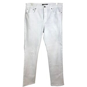 LAUREN Ralph Lauren White Jeans Size 6 Stretch‎ Denim Pants Straight Leg